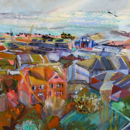 93 - Angela Braven (born 1947), Hastings Old Town, oil on board, inscribed verso, 30cm x 40cm, framed