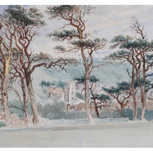 98 - William Henry Brooke ARHA (1772 - 1860), view toward Alls Saints Church Hastings, watercolour, 24cm ... 