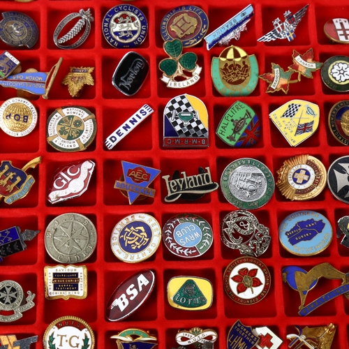 155 - 90 various enamel and other badges, to include Shropshire Women's Institute, BSA, WRVS Club, The Sou... 