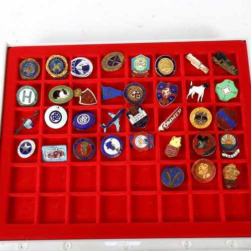 158 - 35 enamel and other badges, to include The Lion Club, County Umpire for English Table Tennis Associa... 