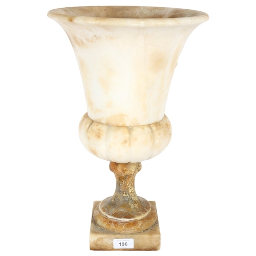 196 - A large marble Campana style urn, H43.5cm