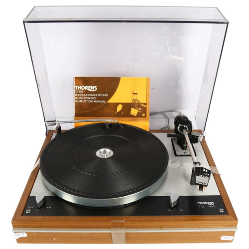 212 - THORENS - a TD160 turntable record player, plays both LPs and 7