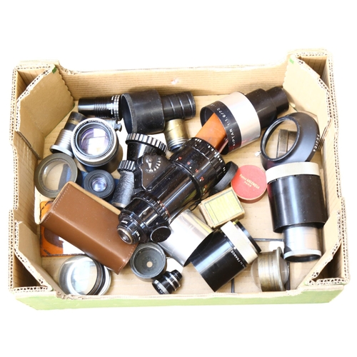 232 - WITHDRAWN - A quantity of Vintage cine lenses, including Taylor-Hobson, Super 6, Angeneux, Som-Berth... 