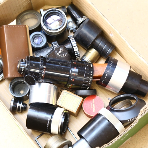 232 - WITHDRAWN - A quantity of Vintage cine lenses, including Taylor-Hobson, Super 6, Angeneux, Som-Berth... 