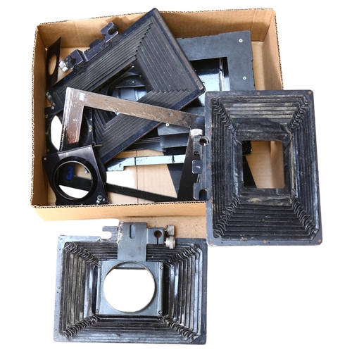 233 - WITHDRAWN - A quantity of of Vintage matte boxes and sun shades from professional cine cameras