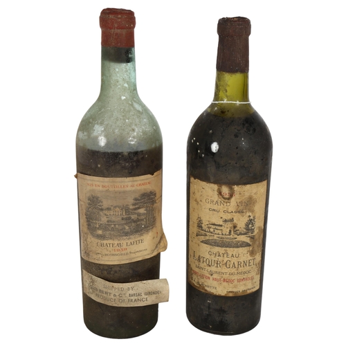 237 - WITHDRAWN - A bottle of Chateau Latour-Garnet, 1955, and a bottle of Chateau Lafite, 1939, both seal... 