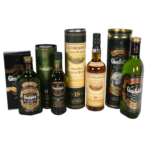 241 - GLENFIDDICH - a 750ml bottle of pure malt Scotch Whisky, a Glenfiddich single malt Scotch Whisky 350... 