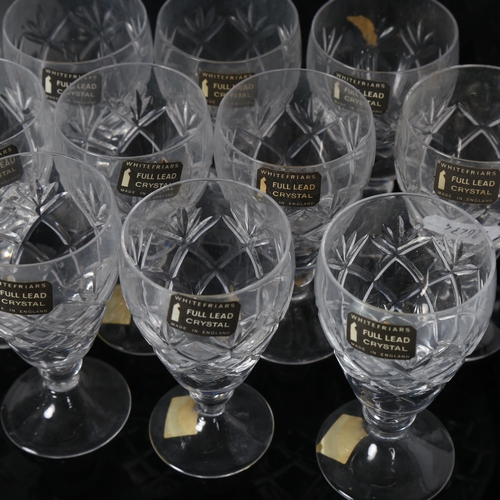 257 - WHITEFRIARS - 2 boxes of Whisky glasses in original wrapping, H9cm, a quantity of 12 Whitefriars She... 