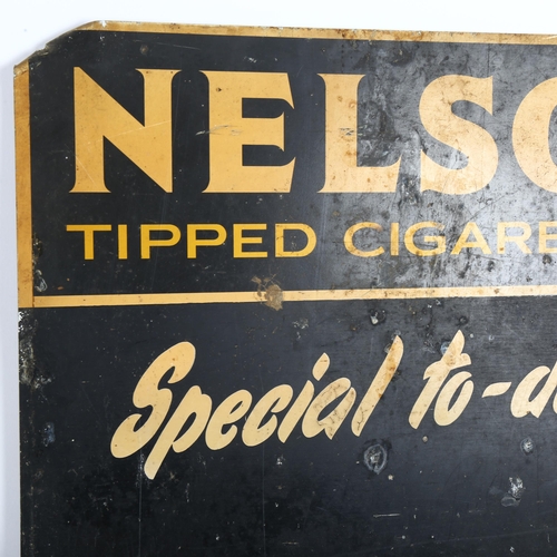 30 - A pair of Vintage printed tin signs for Nelson Tipped Cigarettes, 41 x 69cm