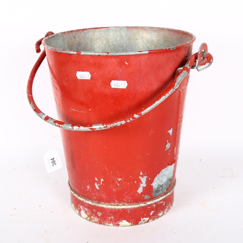 304 - A fire bucket, H32cm