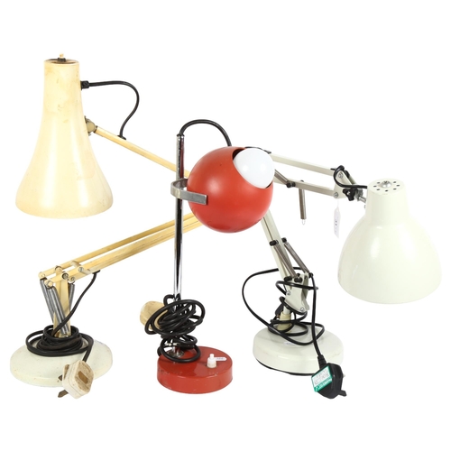 31 - 2 Vintage anglepoise lamps, and a bullseye desk lamp (3)