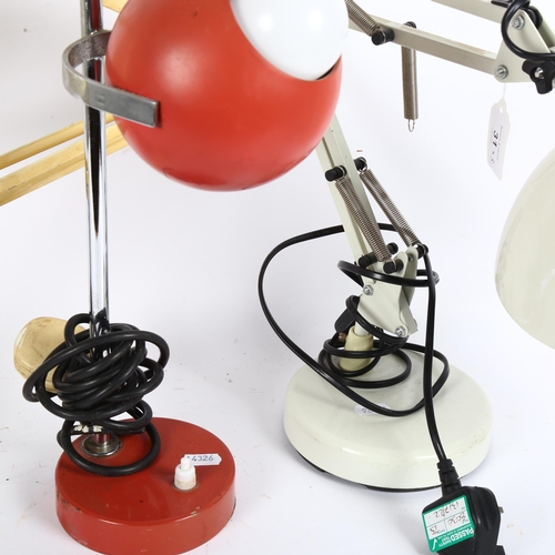 31 - 2 Vintage anglepoise lamps, and a bullseye desk lamp (3)