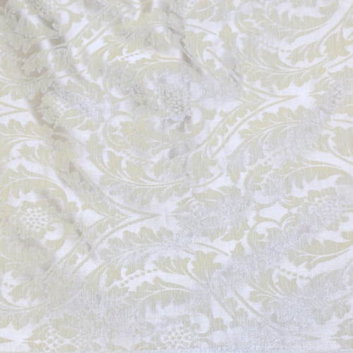 328 - A quantity of Vintage material or throw with floral decoration