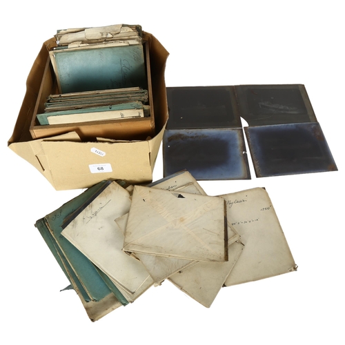 68 - An interesting collection of shipping glass slides, late 19th/early 20th century, to include The Ari... 