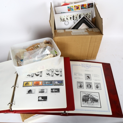 72 - A large quantity of First Day Covers, loose stamps, empty stamp album etc