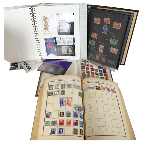 74 - 5 partially filled stamps albums and First Day Covers, loose stamps etc