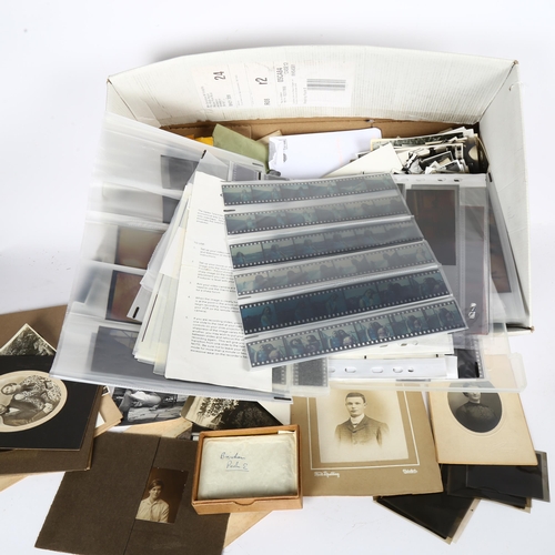 78 - A large quantity of black and white photographs and negatives, all Oriental related (boxful)