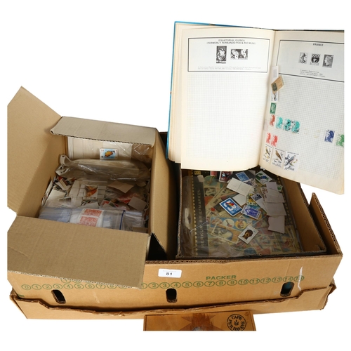 81 - A large quantity of UK and worldwide stamps, some partially filled stamp albums, loose stamps etc