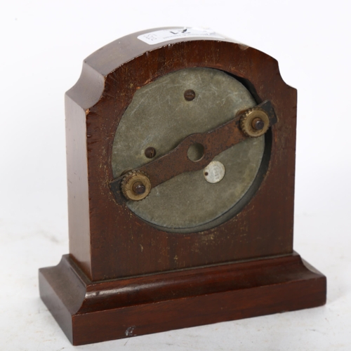 382 - A Vintage Jaeger of Paris dashboard 8-day clock converted to a mantel clock, with black dial and Rom... 