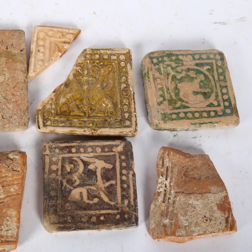 385 - A group of Ancient tiles, including Palestinian and Afghan