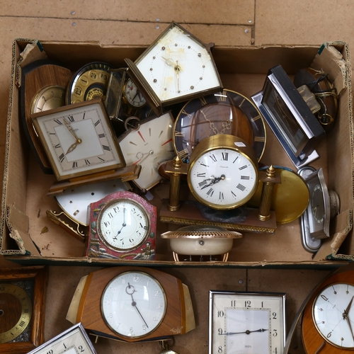 398 - A box of Vintage clocks