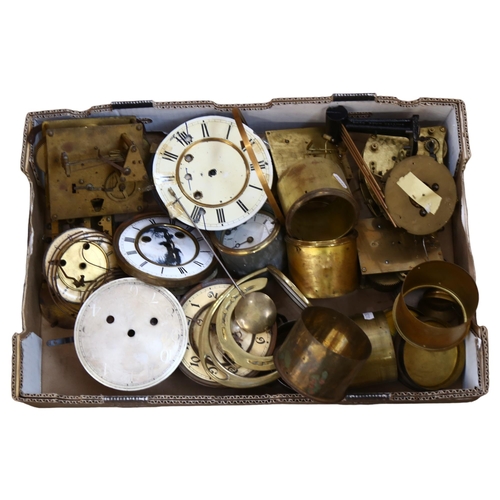 405 - A box of clock dials and parts