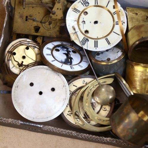 405 - A box of clock dials and parts