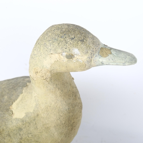 443 - A concrete duck figure, 38.5cm