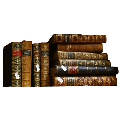 541 - A quantity of Victorian books, including Glieg's, Life Of Wellington, Creasy's Fifteen Decisive Batt... 