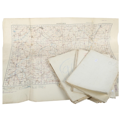 544 - A quantity of Ordnance Survey maps taken from the Geographical Section of General Staff No. 3907, pu... 