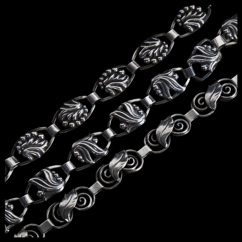 861 - 3 various stylised Danish silver bracelets, including maker's Fir Munksgaard and Georg Sorensen