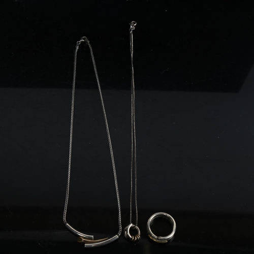 865 - SCRUPLES A/S - various sterling silver and silver-gilt jewellery, to include 2 necklaces and multi-s... 