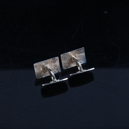 867 - DAVID ANDERSEN - a pair of Norwegian sterling silver Viking Revival cufflinks