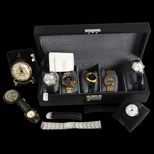 907 - A Bentina 9ct gold-cased wristwatch, and various other fashion wristwatches