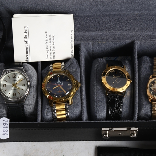 907 - A Bentina 9ct gold-cased wristwatch, and various other fashion wristwatches