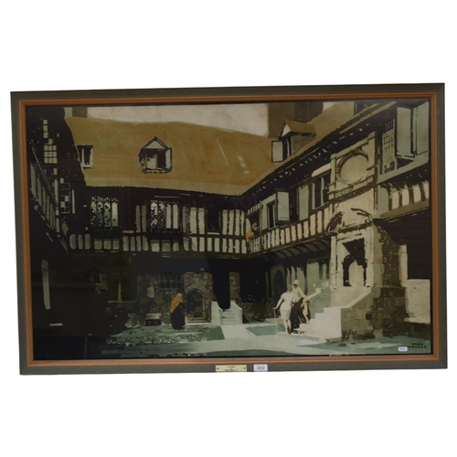 2852 - Fred Taylor, lithograph, study of York, 80cm x 121cm, framed