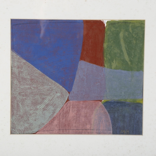 2856 - Mark Bradshaw, oil on paper, discovered, signed with monogram, image 24cm x 28cm, framed