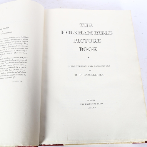 669 - The Holkham Bible Picture book, published by The Dropmore Press London 1954, half leather-bound