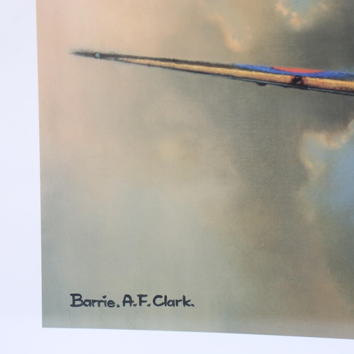 672 - Barrie F Clark, a coloured print 