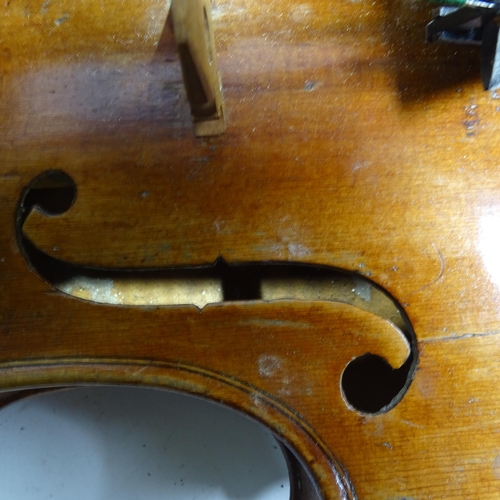 201 - An Antique violin, no labels, in hardshell case, L35cm