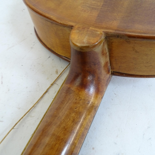 202 - An Antique violin, no labels, in a wooden case, L35cm