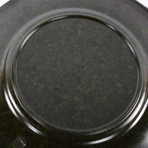 56 - A set of 6 mottled green bakelite plates, circa 1935, diameter, 20cm
