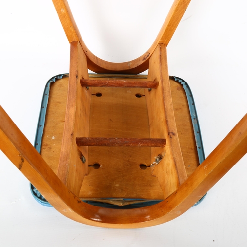 60 - Isamu Kenmochi (1912-71) for Akita Mokko, Japan, a 1950’s bentwood stool No 202 with maker’s label, ... 