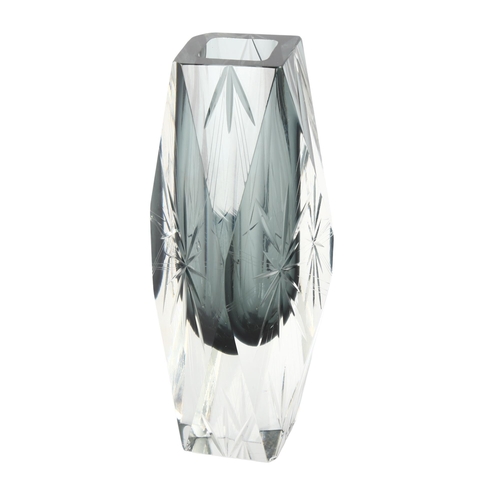 70 - Mandruzzato Murano facted and cut glass vase, height 15.5cm