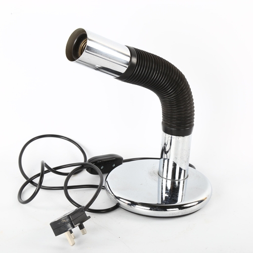 78 - Mario Bellini for Targetti Sankey, a 1970s' chromed elbow desk lamp, with makers label, height 36cm
