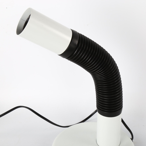 79 - Mario Bellini for Targetti Sankey, a 1970s'/80s' white elbow desk lamp, with makers label, height 36... 