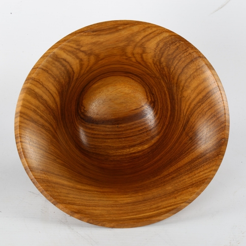 82 - A Scandinavian style turned wood lidded pot and bowl, bowl diameter 19cm