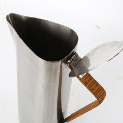 94 - Lundofte, Denmark, a mid-century stainless steel coffee pot, with maker’s mark, height 27cm