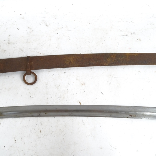 260 - An English patent sword, a short sword, and 1 other, largest length 104cm (3)