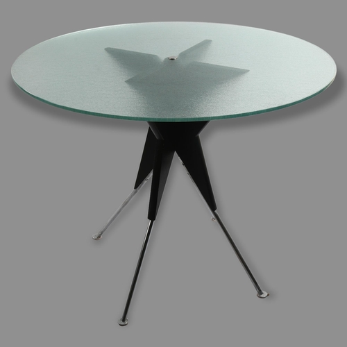 119 - Vincent Martinez for Punt Mobles, Spain, a 1980s' Halley post-modern dining table, with rough cast g... 